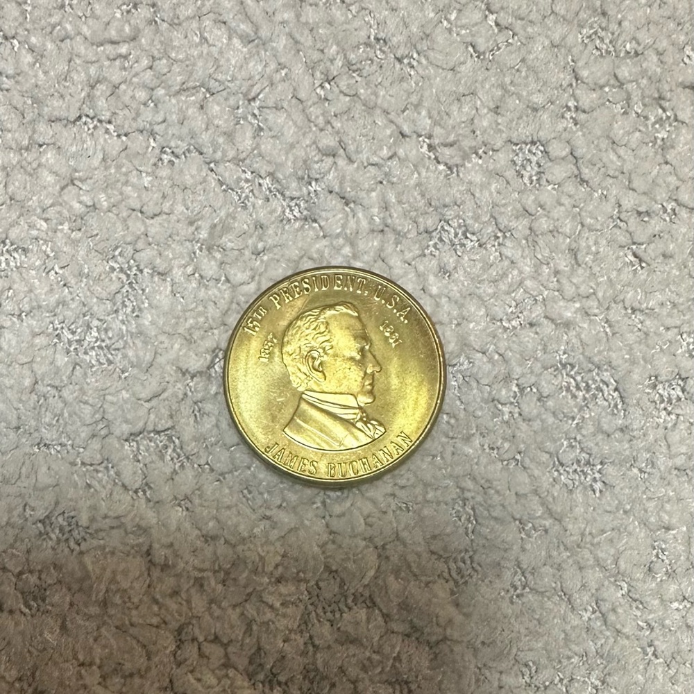 Vintage 1981 readers digest James Buchanan Presidential Coin
